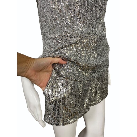 Cable & Gauge Womens Small Sequin Cowl Neck Tank & Shorts 2 Piece Set - Picture 7 of 16